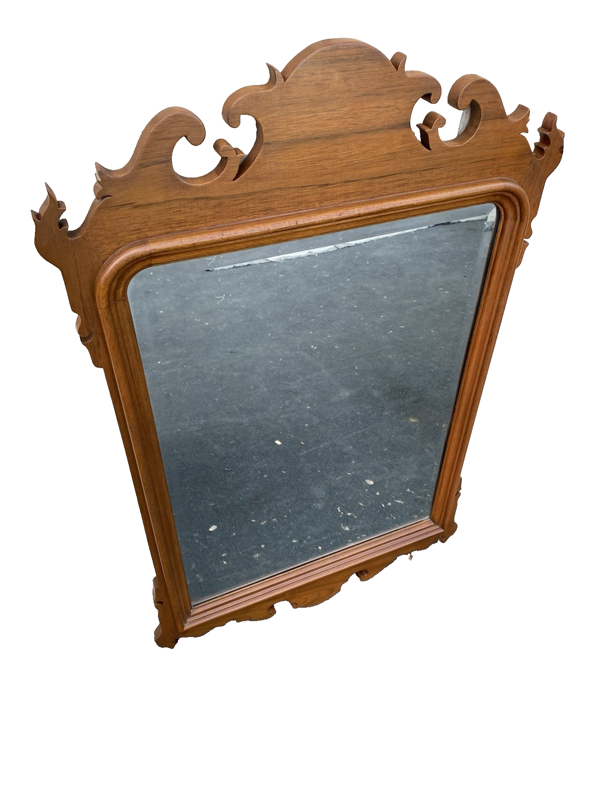 66496 Solid Cherry Chippendale Mirror
