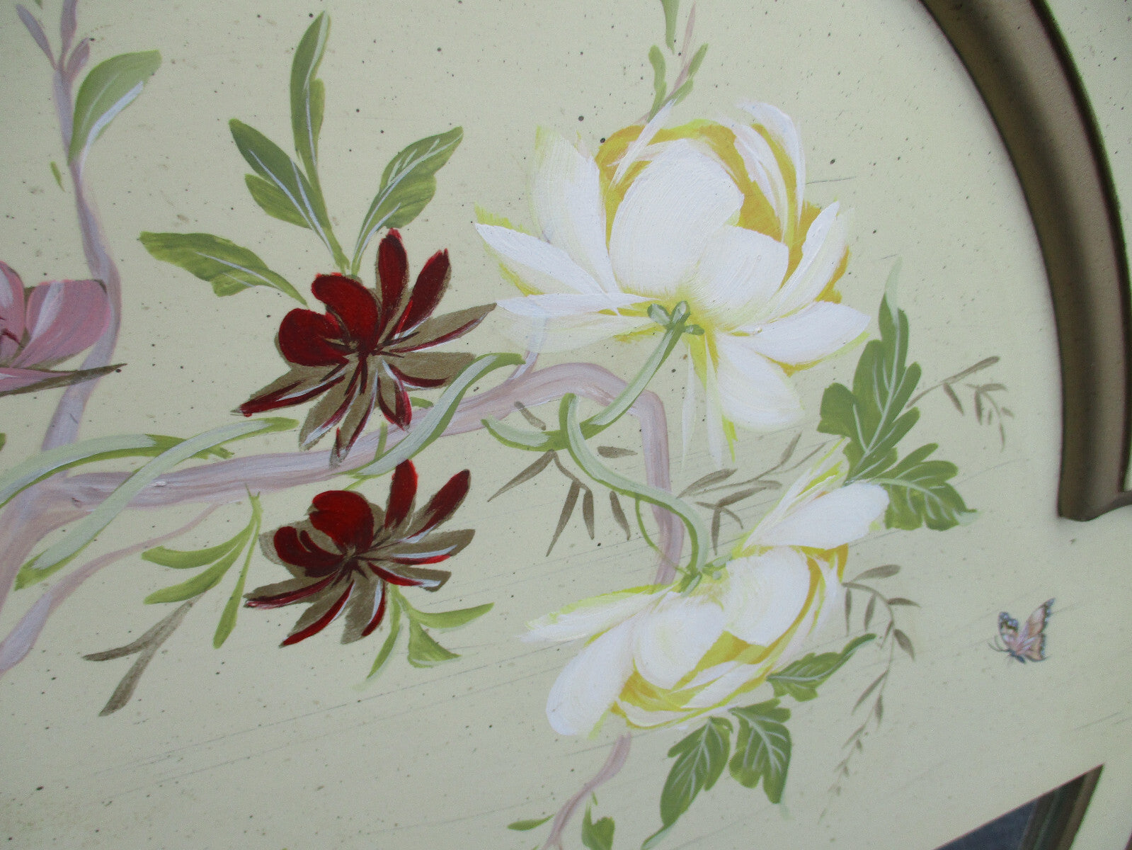 63272 Hand Painted Artist Signed Tall Decorator Mirror  Quality Made