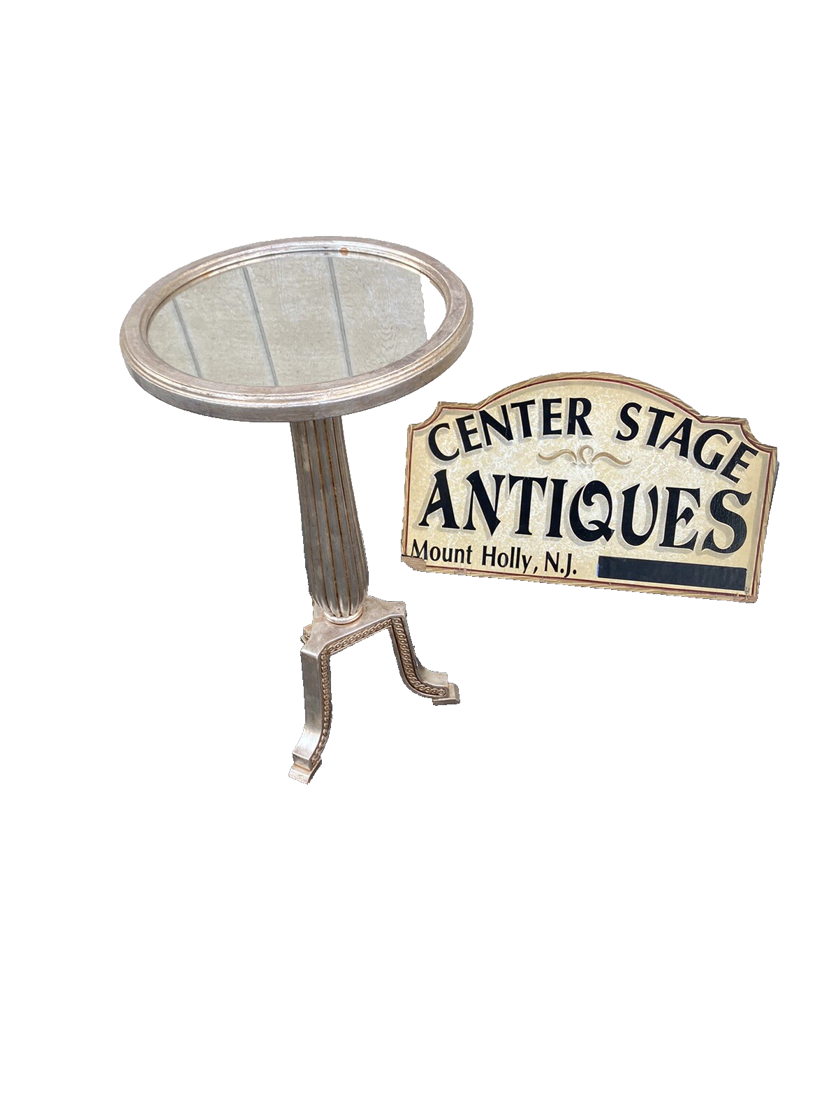 65858 Modern Mirrored Lamp Table Stand