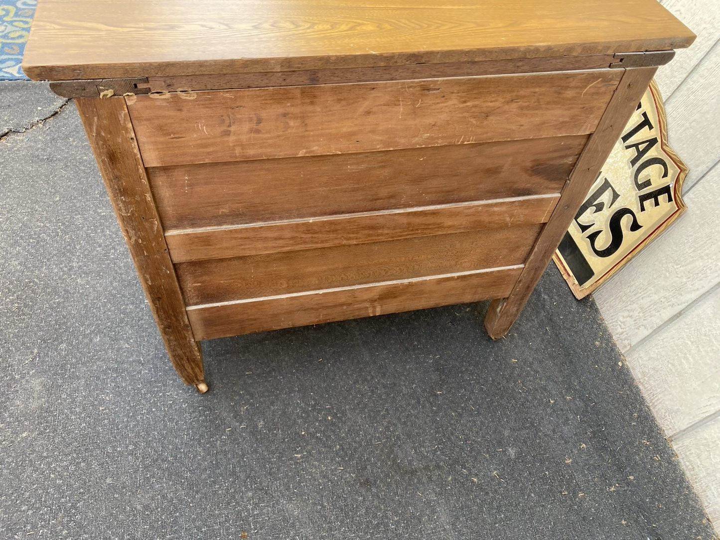 66602   Antique Victorian Oak Washstand Dresser Chest