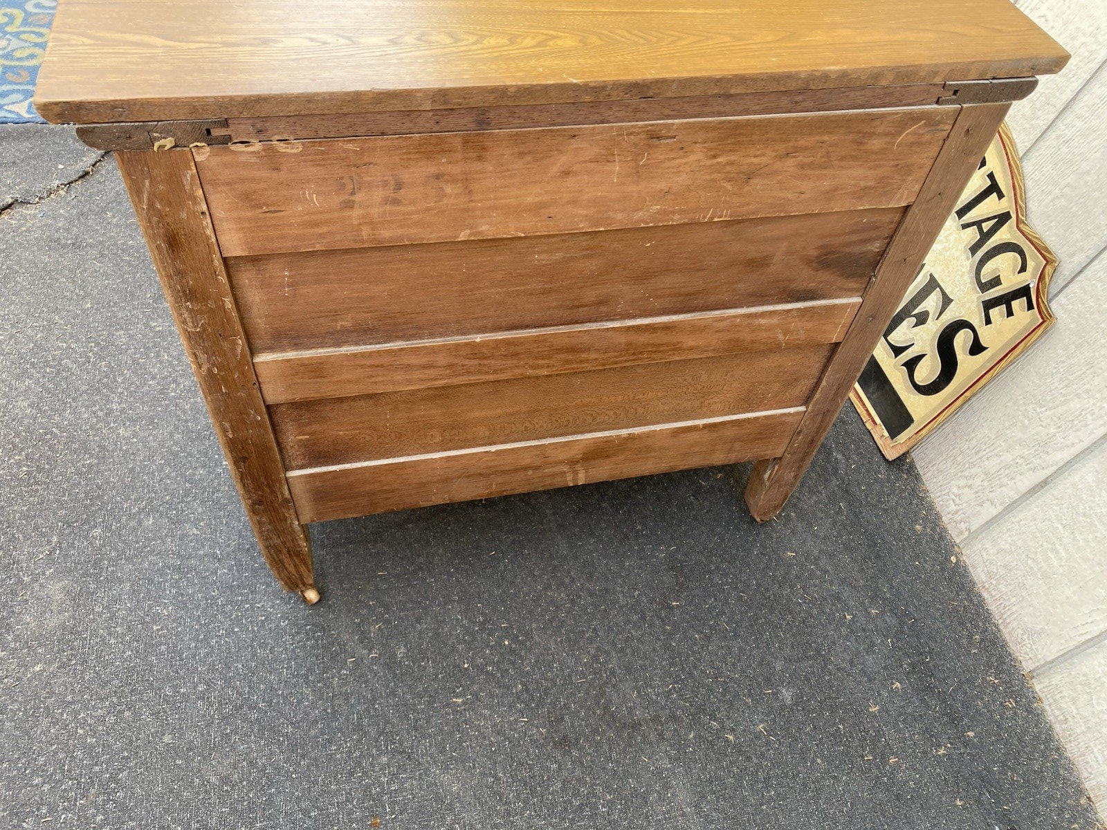 66602   Antique Victorian Oak Washstand Dresser Chest