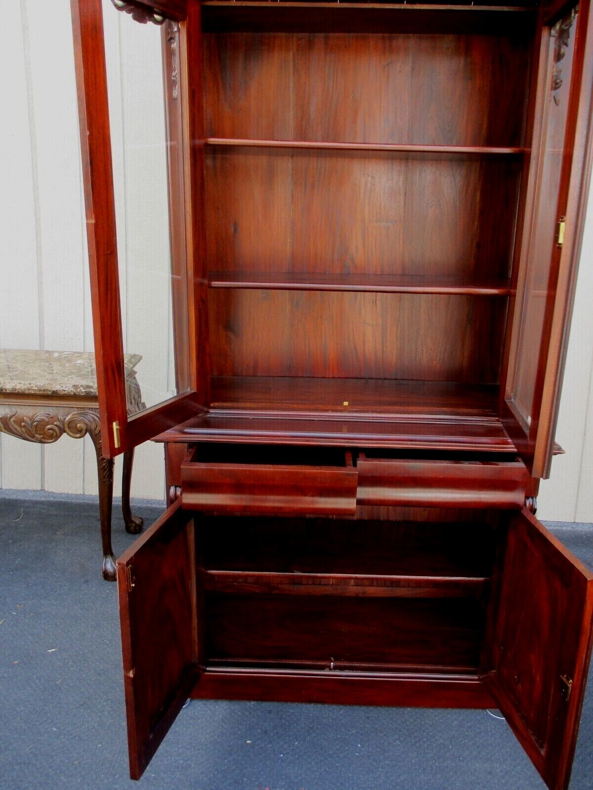 63752 Mahogany 2 pc. China Cabinet Curio Bookcase