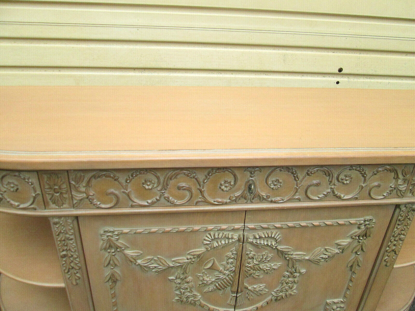 58310  ROSSI BROTHERS CUSTOM CABINET MAKERS PHILADELPHIA CARVED SERVER CABINET