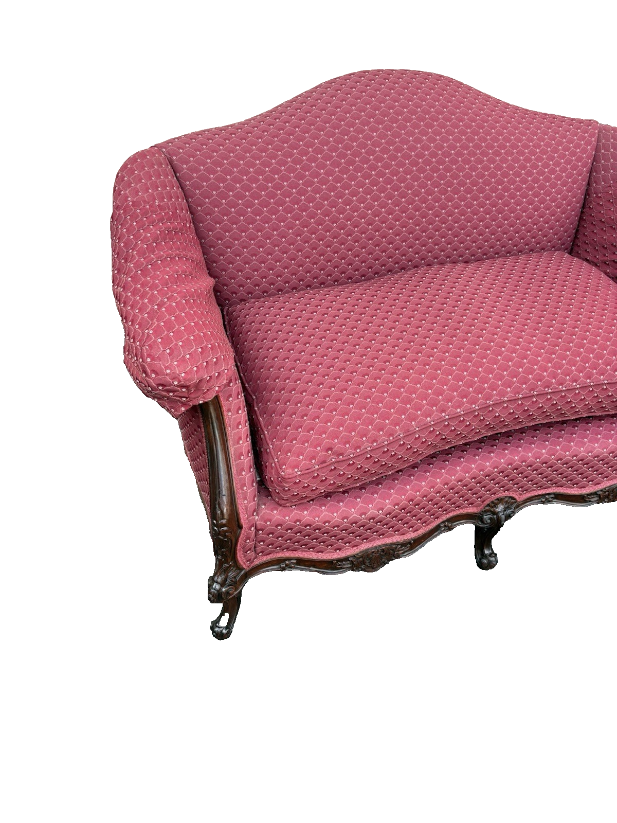 66703   Antique CUSTOM CRAFTED Louis XV Loveseat Sofa Couch Settee