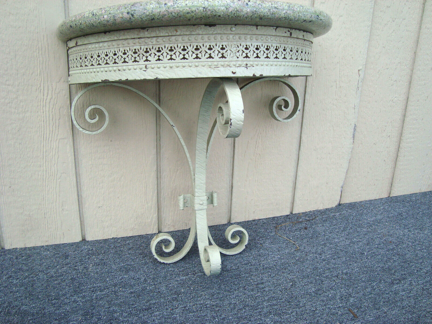 61868   Modern Stone Cement Top Wall Shelf Console Table