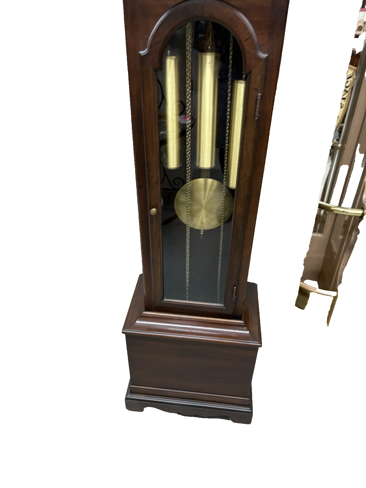 57046 TREND Mahogany Grandfather Clock Good Working Condition.