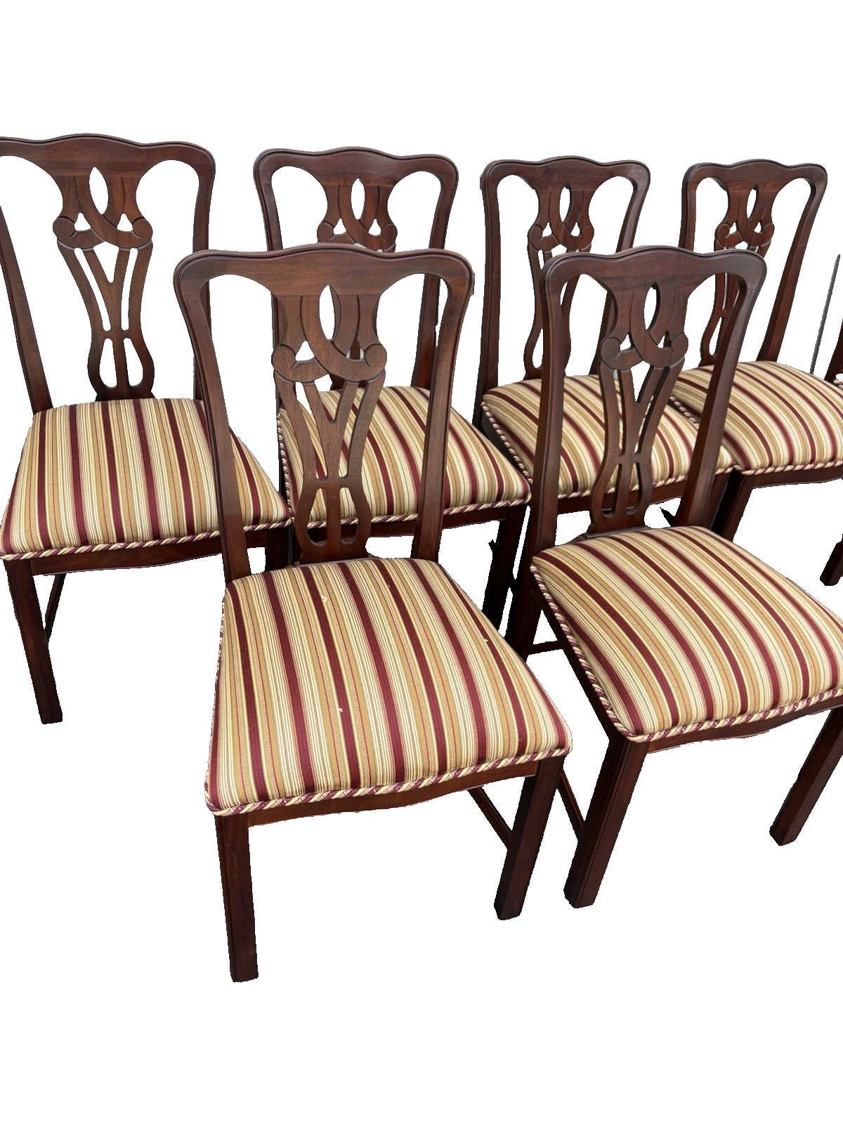 66986 Set of 10 DAVIS Furniture Mahogany Dining Chairs Chair s