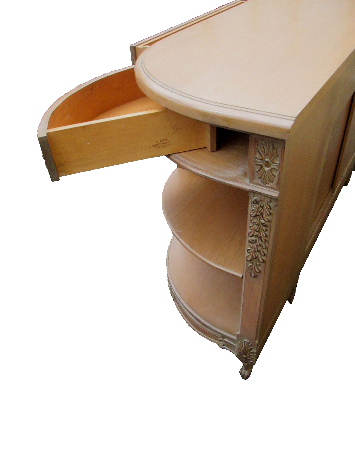 58310  ROSSI BROTHERS CUSTOM CABINET MAKERS PHILADELPHIA CARVED SERVER CABINET