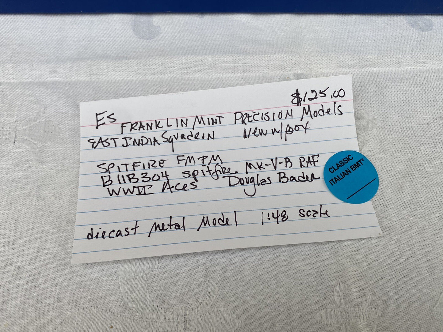 ES 61 :   FRANKLIN MINT EAST INDIA Squadron Spitfire FMTM with box