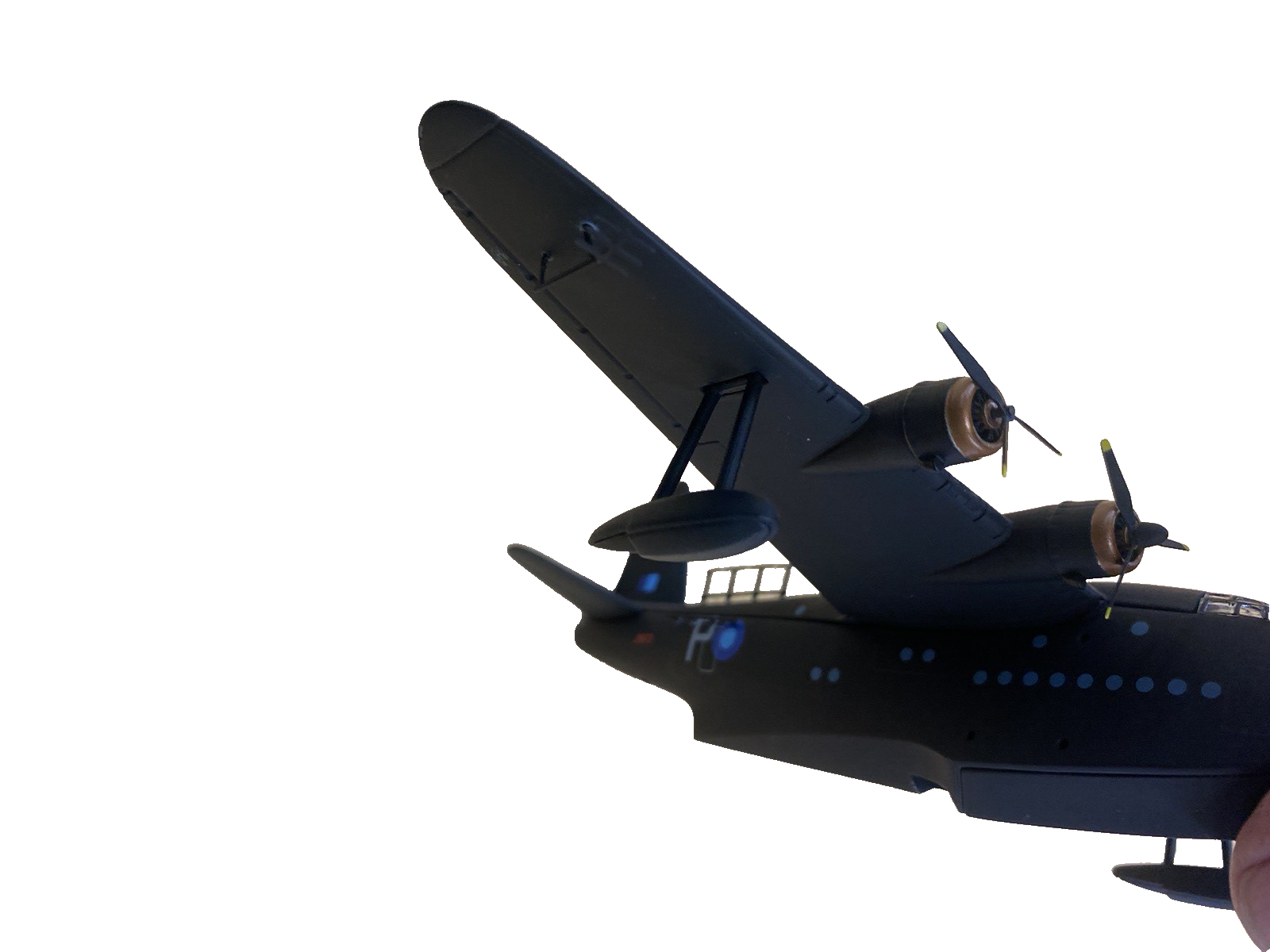 ES 1001 Black Diecast Military Airplane Plane