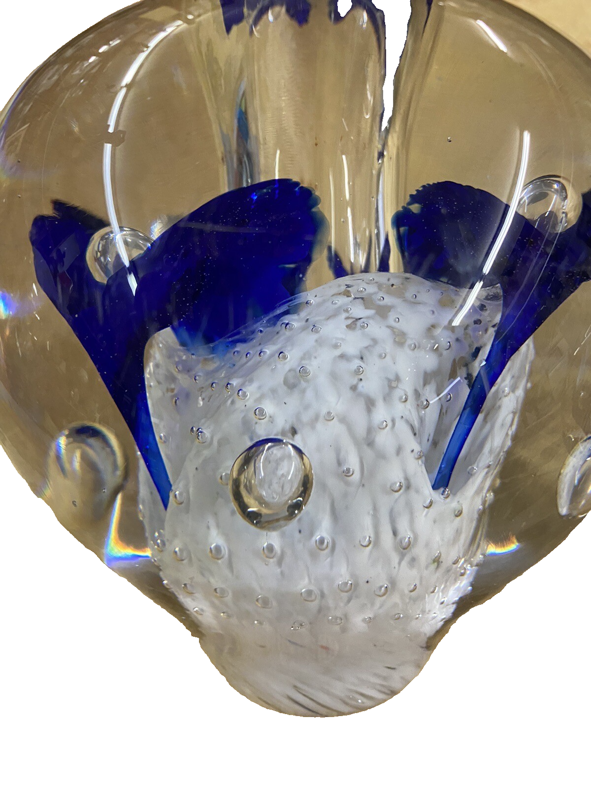 COL WW:      PAIR of  Hand Blown Paperweight  s or Candle Stick Holder s