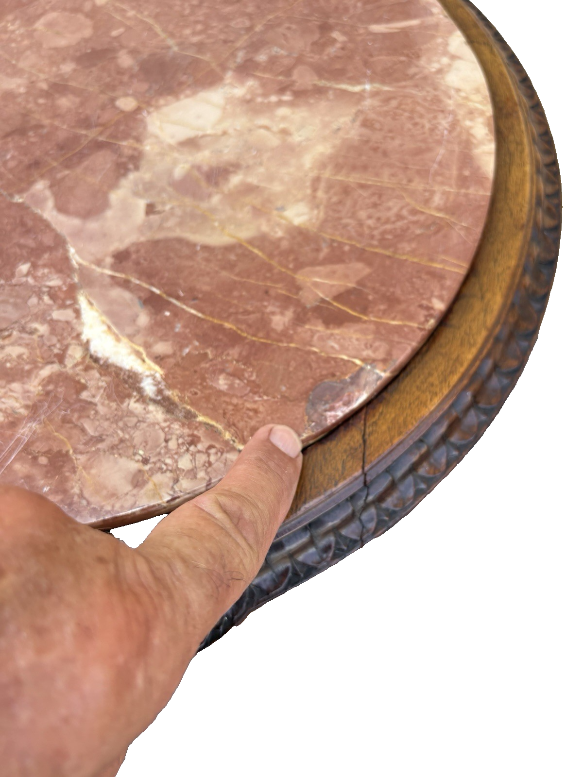 66898   Marble Top Decorator Lamp Table Stand