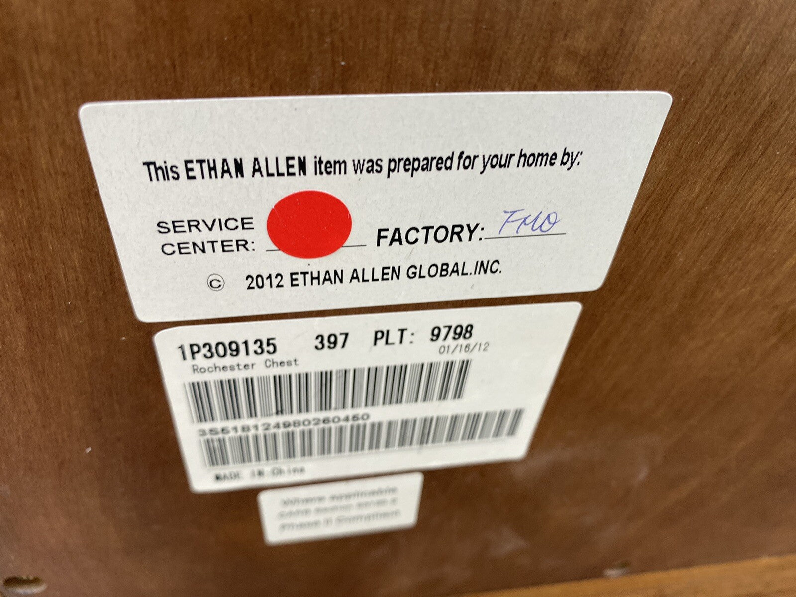 65771   ETHAN ALLEN ROCHESTER Chest  Modern Dresser Chest