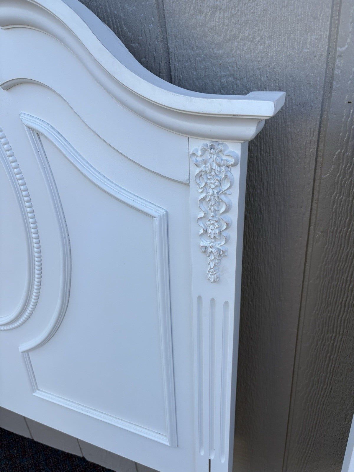 66151 Pair Fancy Twin Size Beds with Factory Finish