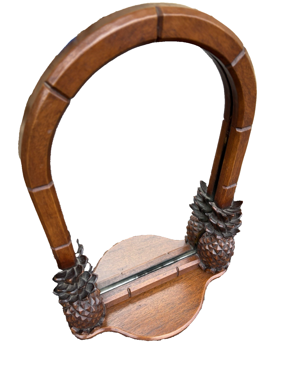 66927  Solid Mahogany Hand Carved Artist Signed FRITCH 1979 Mirror