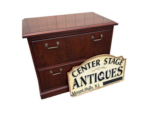 00001 Mahogany KIMBALL Furniture  2 Drawer Lateral File Cabinet