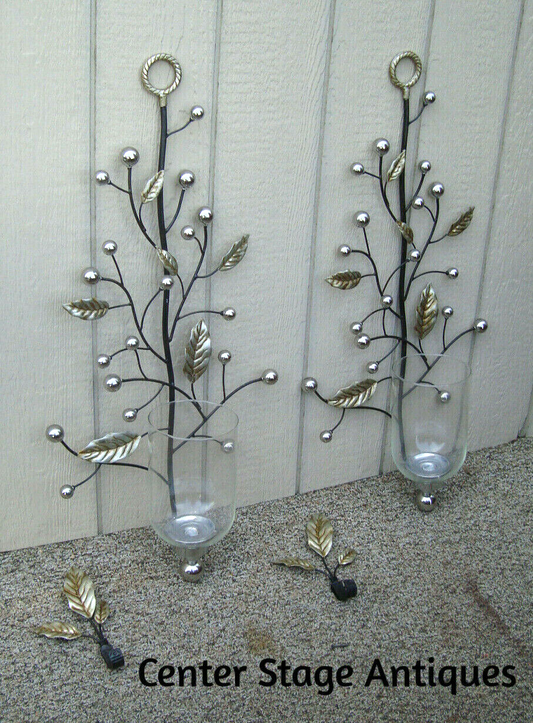 COL MW:    Pair Wall Sconce w/ 2 Matching Hooks