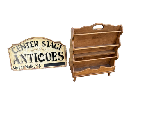 66869  Quality Solid Maple Magazine Rack Bookcase Stand