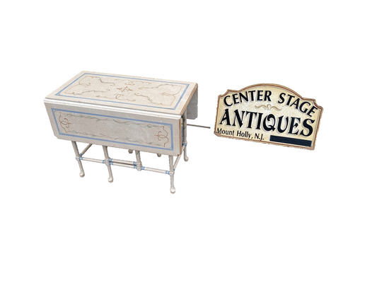 66040 Hand Painted Drop Leaf  Coffee /  End Table Stand