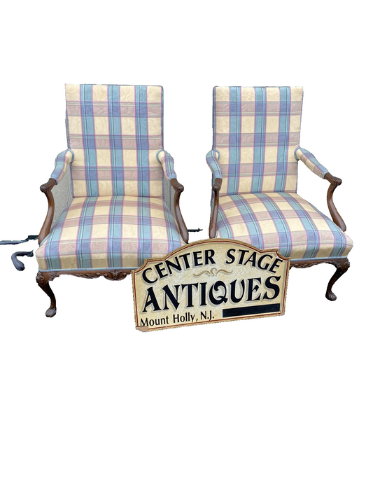65907 Pair French Country Bergere Armchair Chair