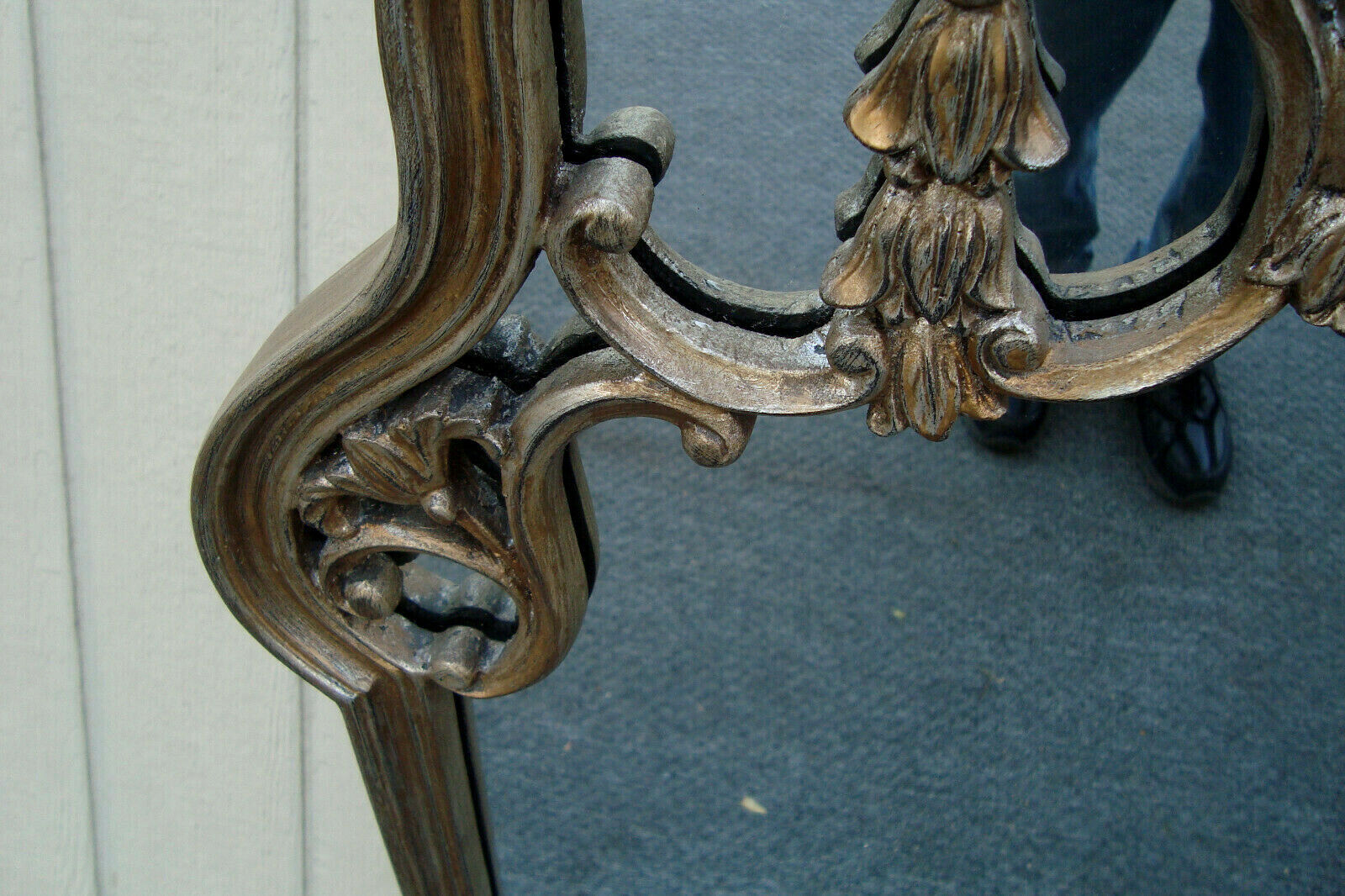 62004  Silver Decorator Mirror in Fancy Picture Frame
