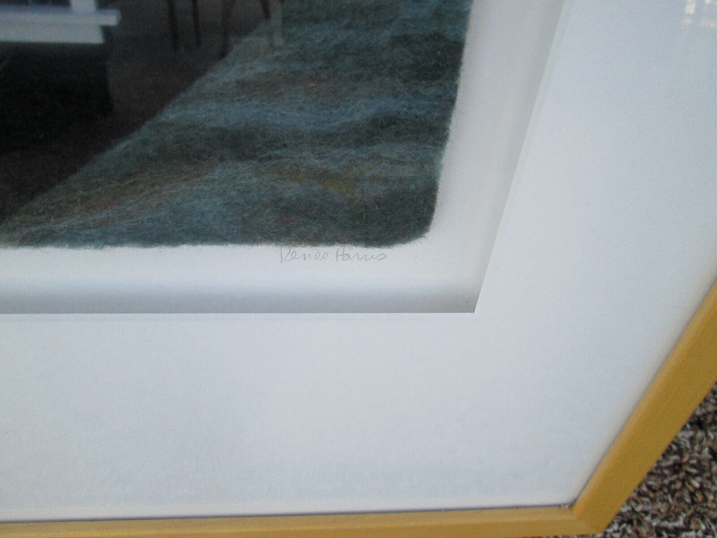 59245  Artist Signed RENEE HARRIS WHATS IN IT FOR ME needlepoint Modern Picture 