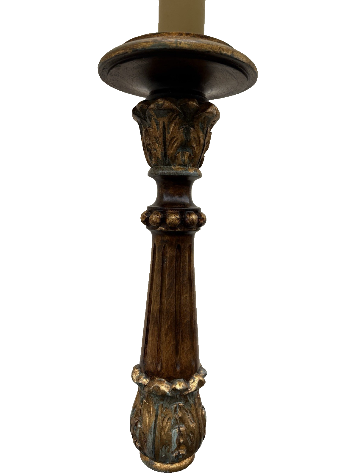 66761    Fancy BRADBURN GALLERY  Decorator Pole Lamp Light with Signed Shade