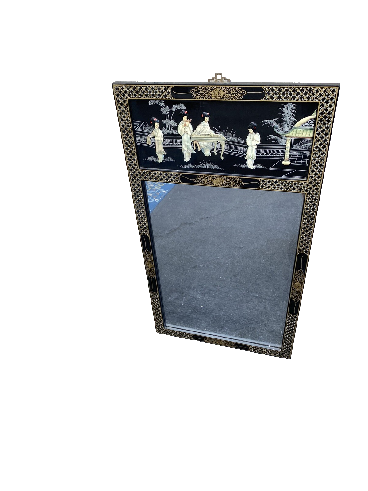 64914 Oriental Decorator Figural Mirror