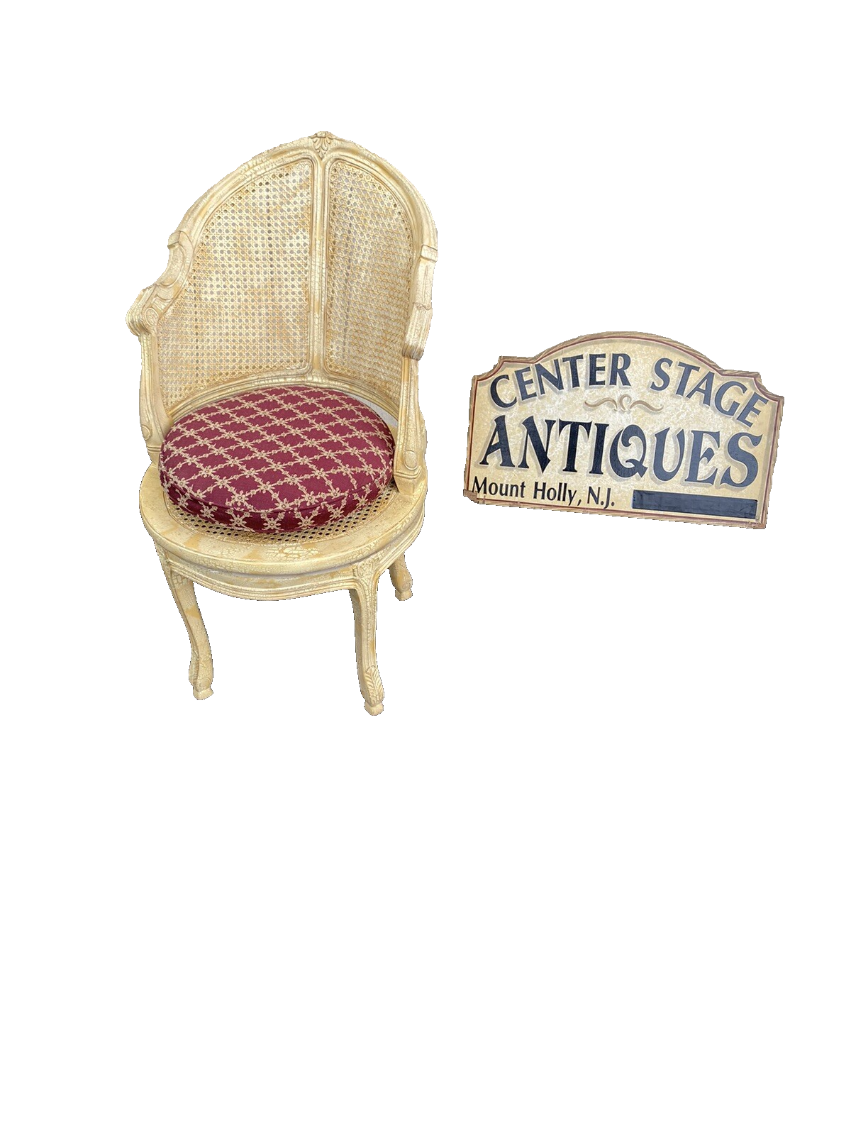 65353 Decorator Swivel Vanity Chair with upholstered cushion