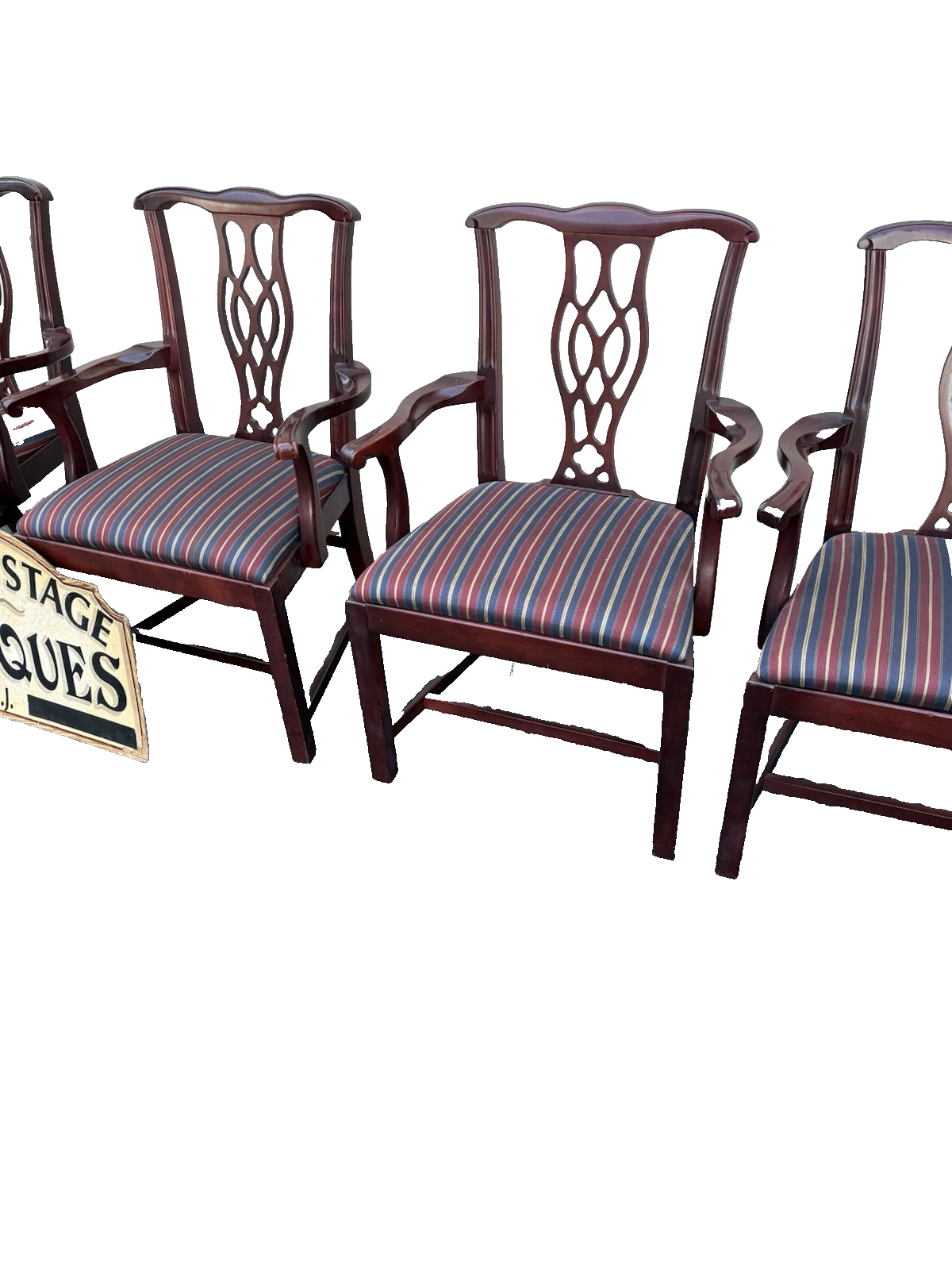 62870 Set of 4 STEELCASE Mahogany Armchair Chair s