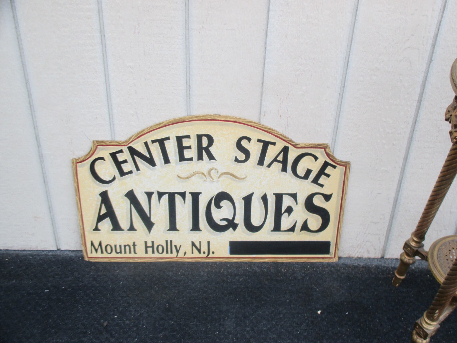 59969 QUALITY Satinwood Lamp Table Stand w Orignal Factory Painted Base