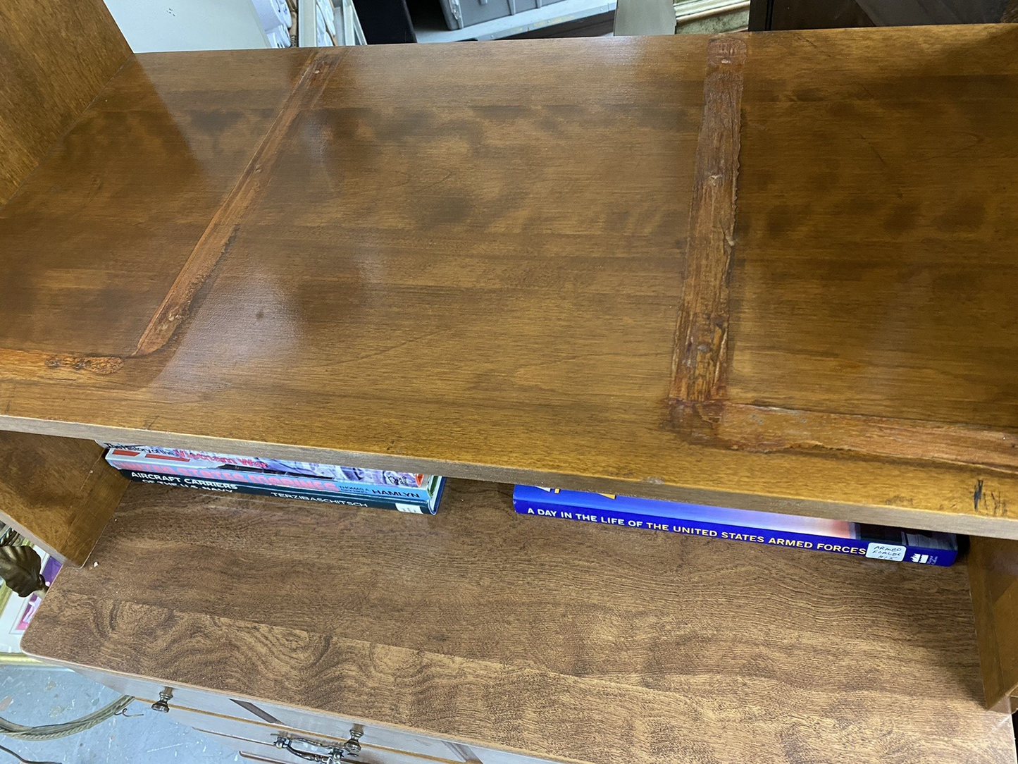 65542 Ethan Allen Cabinet with Bookcase top