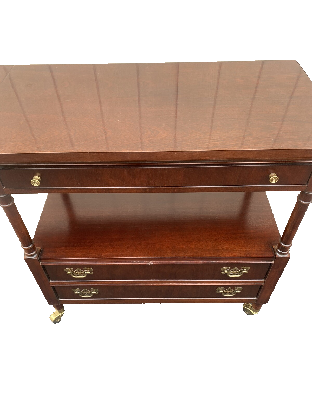 65303 BERNHARDT Mahogany Dropside Server Sideboard Cabinet