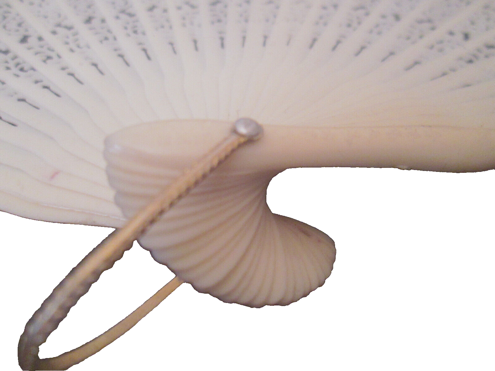 COL CW:    Decorative Celluloid Pierced Carved Fan in Frame