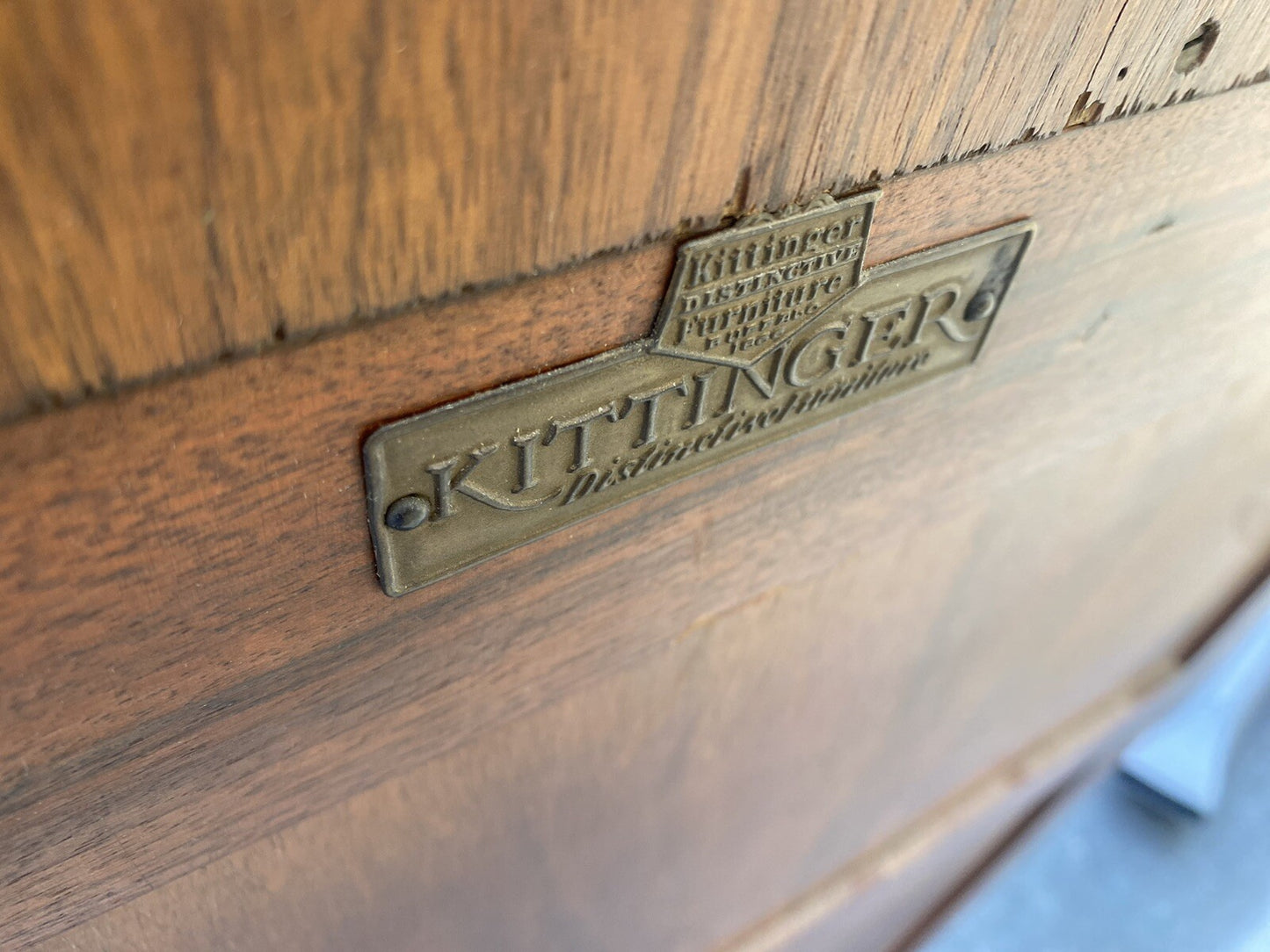 65915   KITTINGER Furniture  Quality Walnut Secretary Desk w/ Bookcase Top