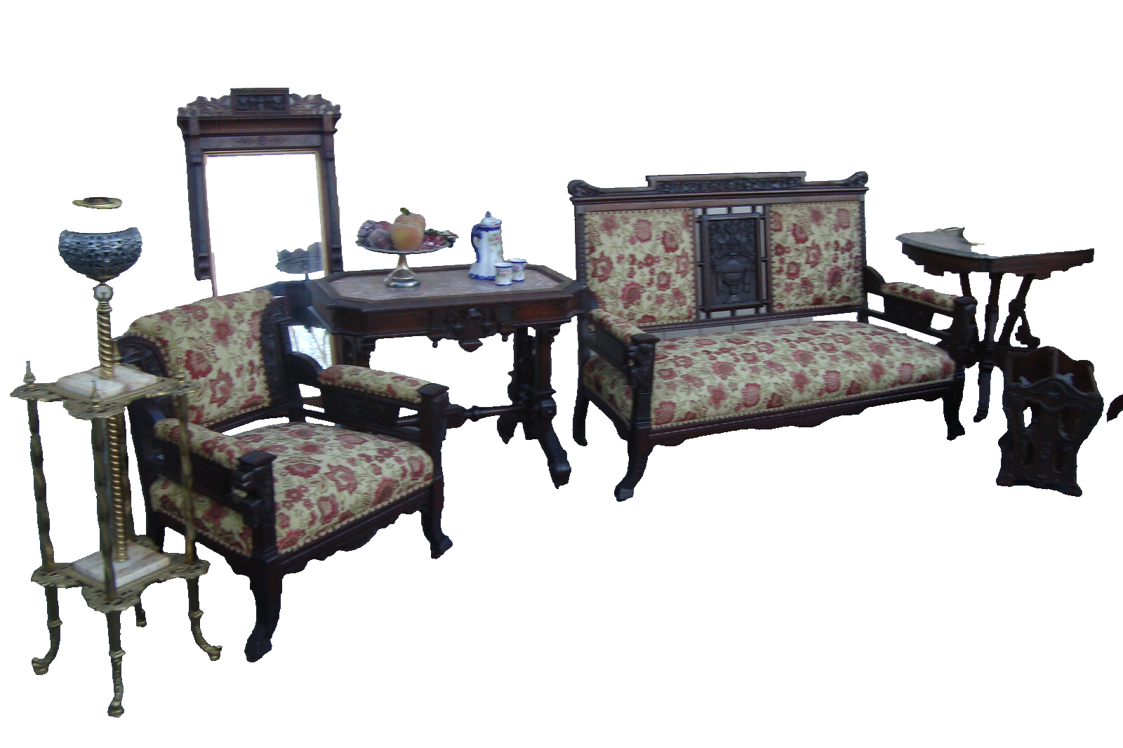 63665  Mahogany Curio Cabinet China Showcase Bookcase