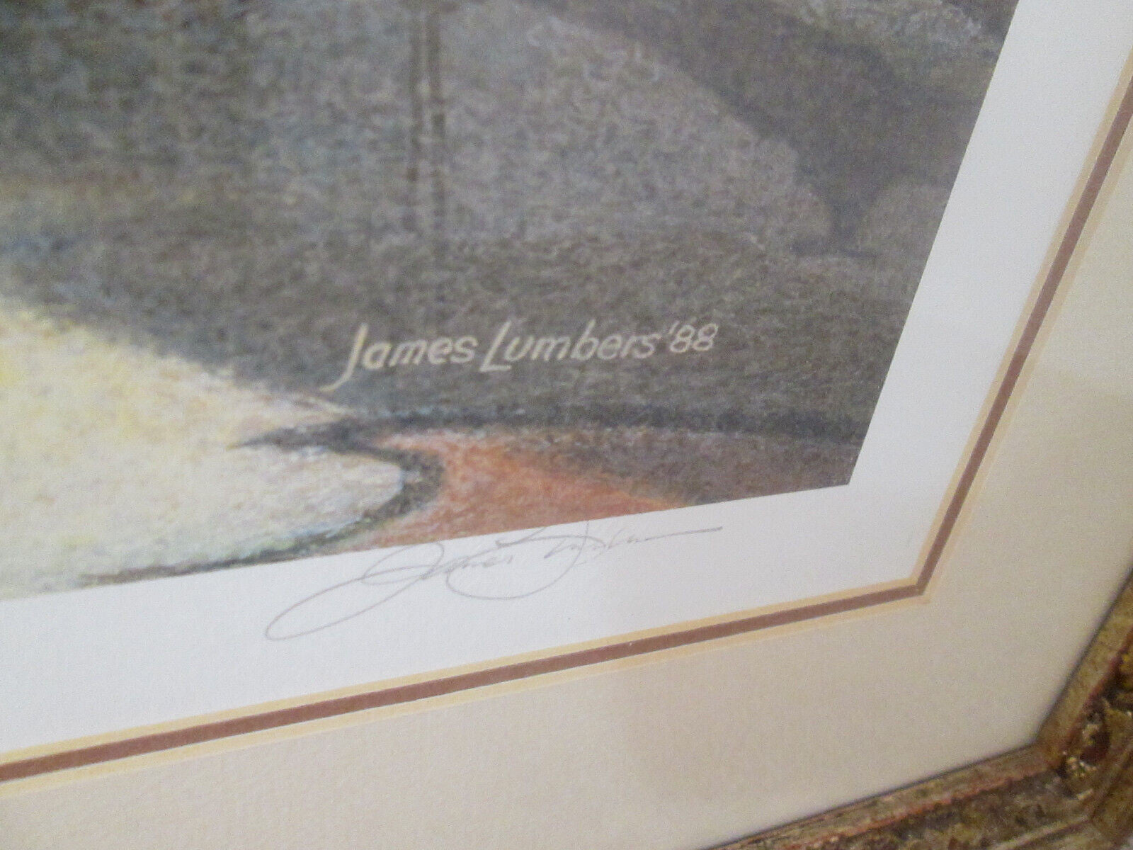 56799  JAMES LUMBERS "DOUBLE TROUBLE" Framed Pencil Signed #'d Print