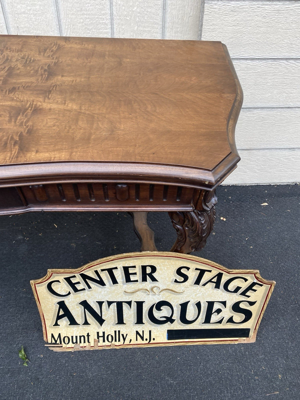 66609  Antique French Country Flip Top Dining Table Console Sofa Table