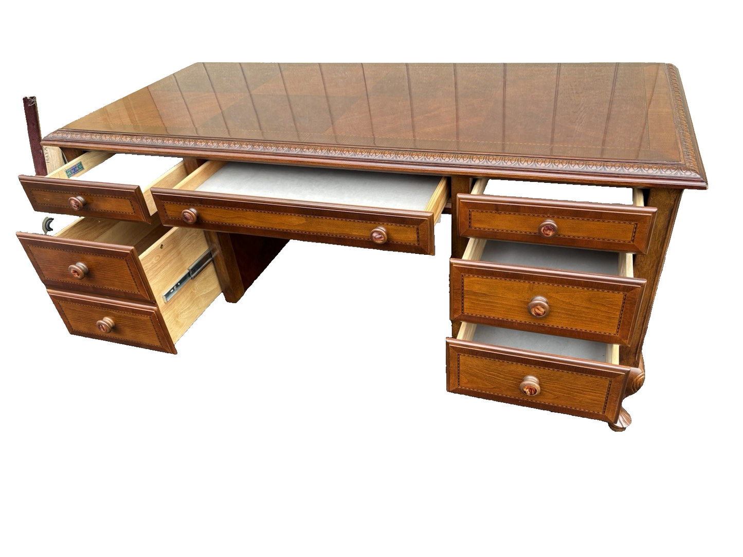 66712 Alexander Julian HOME COLOURS  Inlaid Executive Office Desk