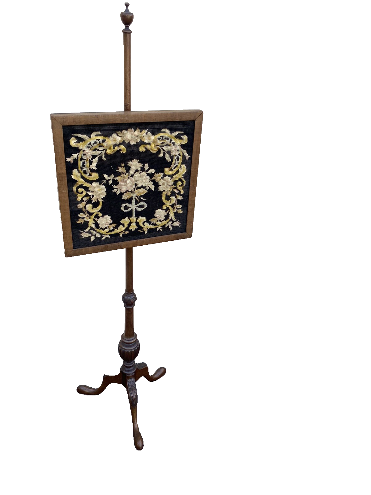 66085   Victorian Adjustable Firescreen Needlepoint Insert for  Mantle