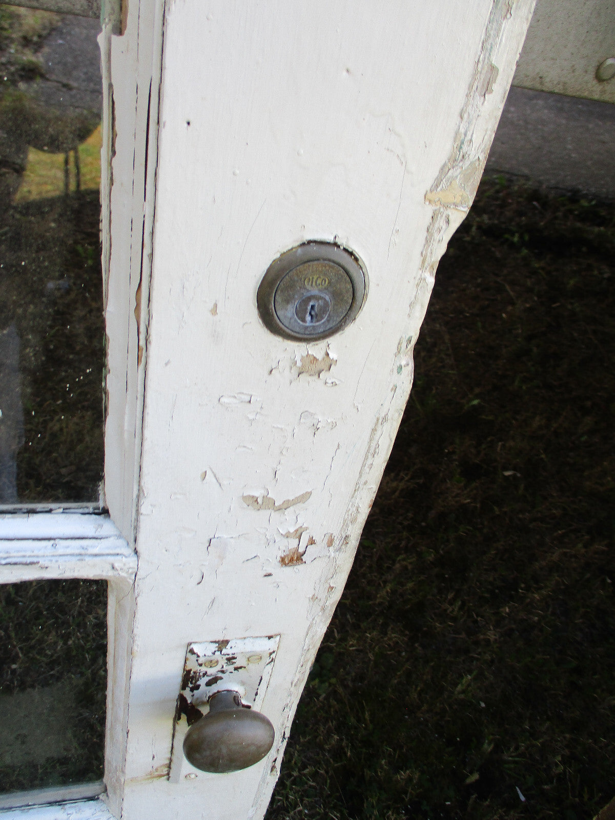 Door 02:     Antique Victorian Solid Wood Door  32 1/4" W  x 80"H