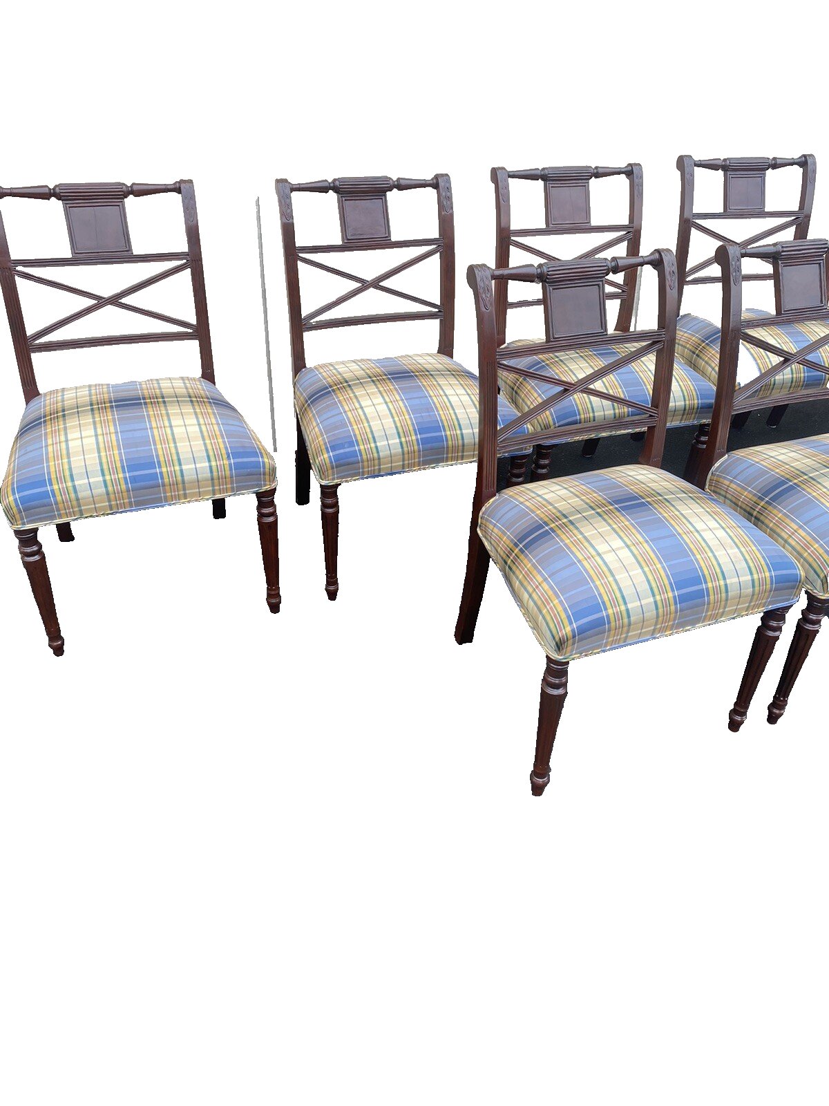 65980   Set of 10 Mahogany Dining Chair s