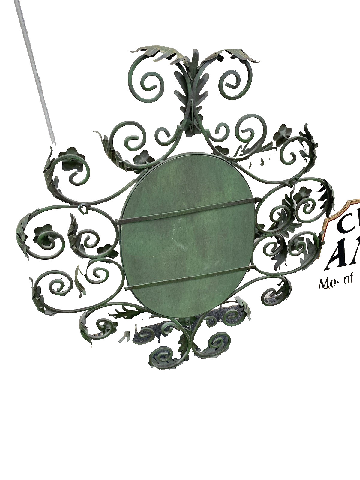 66532 Metal Mid Century Modern Metal Decorator Mirror