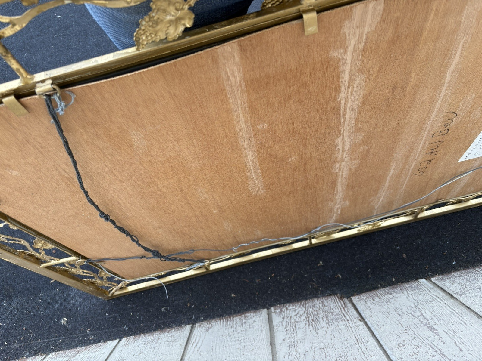 66706 Fancy Gold Decorator Metal Mirror with Leafs