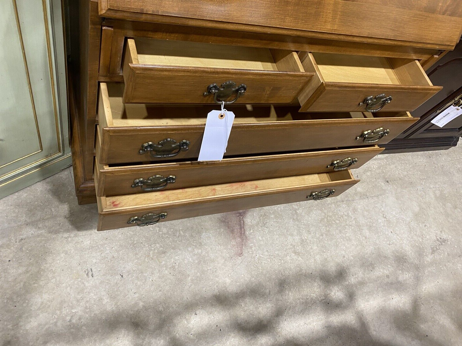 65682 Ethan Allen Secretary Desk with Bookcase Top