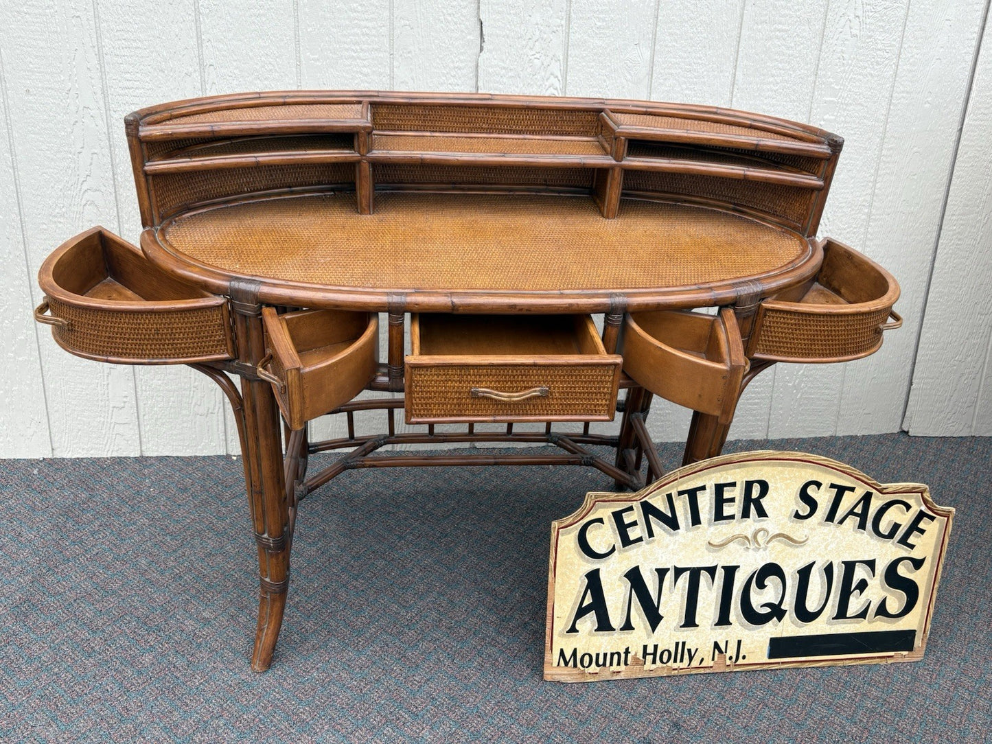 67044 Bamboo Style Office Desk