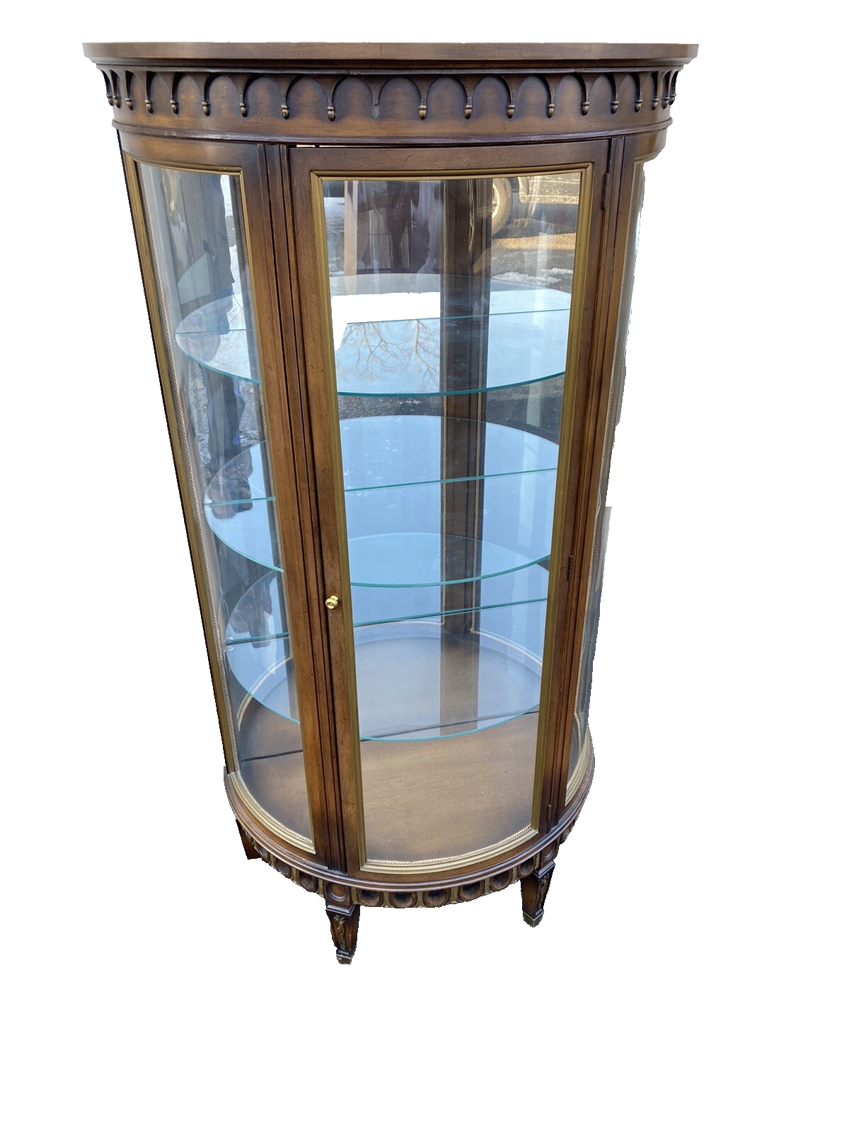 65852   Modern Decorator  Bow Glass Curio China Cabinet
