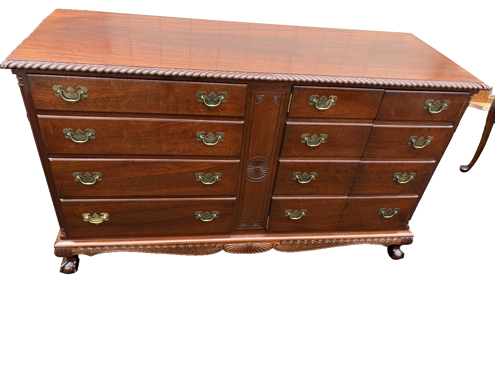 00001 Antique Mahogany Dresser Cabinet Chest