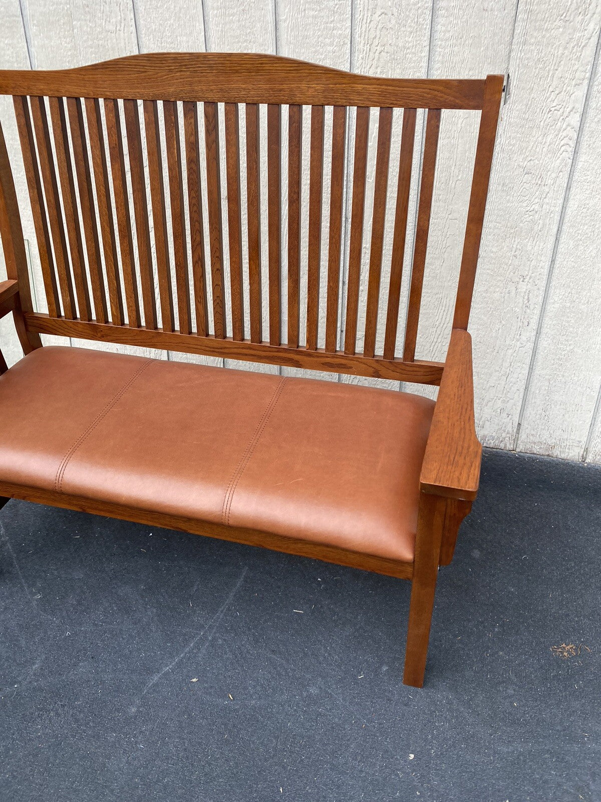 65660   Mission Oak Loveseat Settee Sofa Arts Crafts