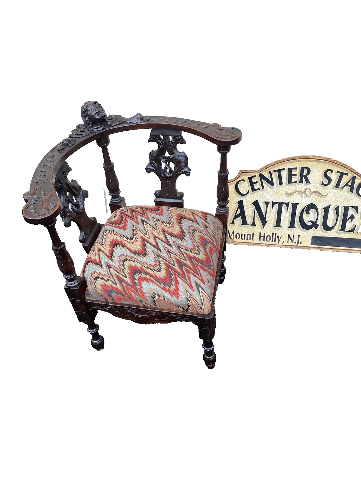 65608 CUSTOM HAND MADE Figural Corner Chair